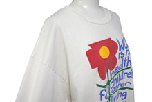 画像をギャラリービューアに読み込む, VINTAGE ヴィンテージ 90&#39;s War is not health 半袖Tシャツ サイズL 花プロジェクトアース コットン ホワイト 古着 美品 中古 4c075785 