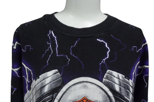 極美品 VINTAGE ヴィンテージ 90's HARLEY DAVIDSON ハーレーダビッドソン 半袖Ｔシャツ サイズXL 総柄 古着 中古 4c075792