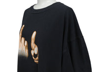 Load image into Gallery viewer, VINTAGE ヴィンテージ FUCK YOU HAND SIGN ハンドサイン 半袖Ｔシャツ ブラック コットン サイズXL 美品 中古 4c075793