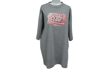 極美品 VINTAGE ヴィンテージ 90's FIGHT CLUB ファイトクラブ半袖Tシャツ サイズXL MOVIE ムービー グレー 古着 中古 4c075807 