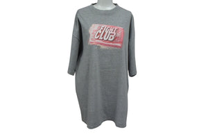 極美品 VINTAGE ヴィンテージ 90's FIGHT CLUB ファイトクラブ半袖Tシャツ サイズXL MOVIE ムービー グレー 古着 中古 4c075807 