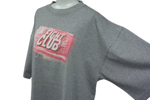 極美品 VINTAGE ヴィンテージ 90's FIGHT CLUB ファイトクラブ半袖Tシャツ サイズXL MOVIE ムービー グレー 古着 中古 4c075807 