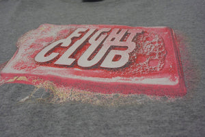 極美品 VINTAGE ヴィンテージ 90's FIGHT CLUB ファイトクラブ半袖Tシャツ サイズXL MOVIE ムービー グレー 古着 中古 4c075807 