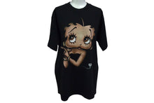 画像をギャラリービューアに読み込む, VINTAGE ヴィンテージ BETTY BOOP ベティーブープ 半袖Tシャツ 1997年製 コットン ブラック サイズM 美品 中古 4c075812 