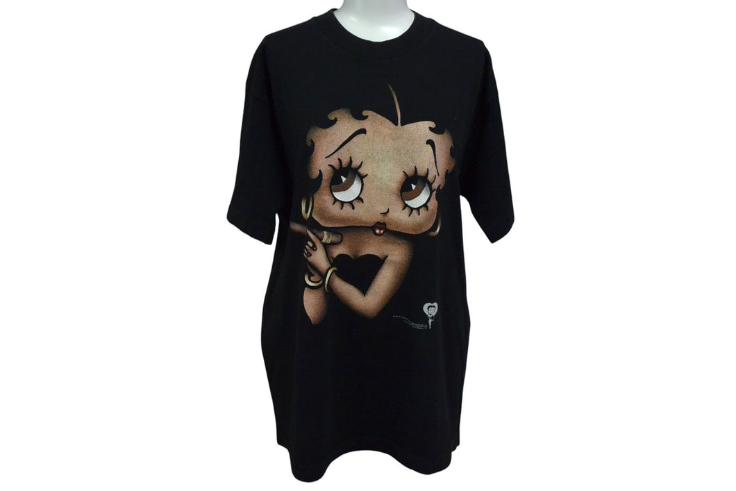 VINTAGE ヴィンテージ BETTY BOOP ベティーブープ 半袖Tシャツ 1997年製 コットン ブラック サイズM 美品 中古 4c075812 