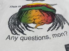 Load image into Gallery viewer, VINTAGE ヴィンテージ FASHION VICTIM ファッションヴィクティム This is your brain 半袖Tシャツ サイズL ラスタ 美品 中古 4c075819