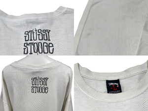 OLD STUSSY オールドステューシー ヴィンテージ THE STOOGES ザ ストゥージズ フォト半袖Tシャツ ホワイト サイズL 美品 中古 4c075821 