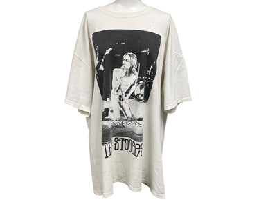 OLD STUSSY オールドステューシー ヴィンテージ THE STOOGES ザ ストゥージズ フォト半袖Tシャツ ホワイト サイズL 美品 中古 4c075821 