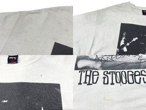 OLD STUSSY オールドステューシー ヴィンテージ THE STOOGES ザ ストゥージズ フォト半袖Tシャツ ホワイト サイズL 美品 中古 4c075821 
