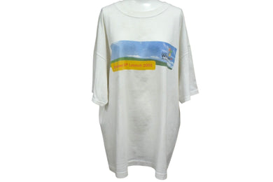 Microsoft マイクロソフト Windows XP 企業半袖Tシャツ ウィンドウズ 2001年製 コットン ホワイト サイズXL 美品 中古 4c075823 