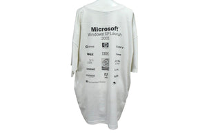 Microsoft マイクロソフト Windows XP 企業半袖Tシャツ ウィンドウズ 2001年製 コットン ホワイト サイズXL 美品 中古 4c075823 