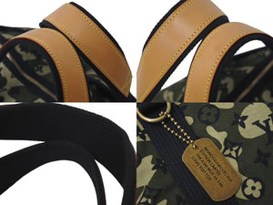 新品同様 LOUIS VUITTON ルイヴィトン トレイ モノグラモフラージュ モノグラム トートバッグ 村上隆 限定 迷彩柄 M95783 中古 4c075833