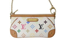 Load image into Gallery viewer, 極美品 LOUIS VUITTON ルイヴィトン ポシェット ミラMM アクセサリーポーチ M60096 モノグラム マルチカラー ホワイト 中古 4c075834
