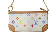 Load image into Gallery viewer, 極美品 LOUIS VUITTON ルイヴィトン ポシェット ミラMM アクセサリーポーチ M60096 モノグラム マルチカラー ホワイト 中古 4c075834