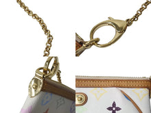 Load image into Gallery viewer, 極美品 LOUIS VUITTON ルイヴィトン ポシェット ミラMM アクセサリーポーチ M60096 モノグラム マルチカラー ホワイト 中古 4c075834
