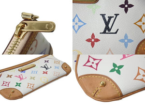 極美品 LOUIS VUITTON ルイヴィトン ポシェット ミラMM アクセサリーポーチ M60096 モノグラム マルチカラー ホワイト 中古 4c075834
