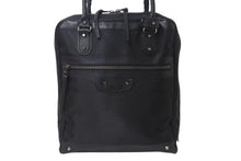 Load image into Gallery viewer, BALENCIAGA バレンシアガ ビジネス トートバッグ ハンドバッグ 248416 ナイロン イタリア製 レザー ブラック 美品 中古 4c075856