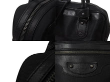Load image into Gallery viewer, BALENCIAGA バレンシアガ ビジネス トートバッグ ハンドバッグ 248416 ナイロン イタリア製 レザー ブラック 美品 中古 4c075856