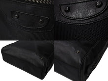 Load image into Gallery viewer, BALENCIAGA バレンシアガ ビジネス トートバッグ ハンドバッグ 248416 ナイロン イタリア製 レザー ブラック 美品 中古 4c075856