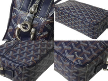 Load image into Gallery viewer, 極美品 GOYARD ゴヤール カップヴェールPMバッグ ショルダーバッグ CAPVE2PMLTY01CL01P ネイビー PVC レザー シルバー金具 中古 4c075883