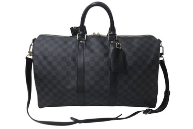 極美品 LOUISVUITTON ルイヴィトン キーポルバンドリエール45 ボストンバッグ N41418 ダミエグラフィット 中古 4c075889