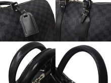Load image into Gallery viewer, 極美品 LOUISVUITTON ルイヴィトン キーポルバンドリエール45 ボストンバッグ N41418 ダミエグラフィット 中古 4c075889