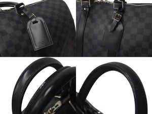 極美品 LOUISVUITTON ルイヴィトン キーポルバンドリエール45 ボストンバッグ N41418 ダミエグラフィット 中古 4c075889