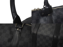 Load image into Gallery viewer, 極美品 LOUISVUITTON ルイヴィトン キーポルバンドリエール45 ボストンバッグ N41418 ダミエグラフィット 中古 4c075889