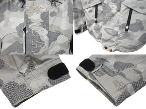 A BATHING APE アベイシングエイプ スノーボード ジャケット CAMO SNOWBOARD Jacket グレー コットン M 001HJD801019X 中古 4c075938 