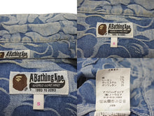画像をギャラリービューアに読み込む, A BATHING APE アベイシングエイプ ソリッドカモ柄 クロップドデニムジャケット ブルー コットン S 001LJI302003L 中古 4c075940 