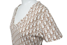Load image into Gallery viewer, 極美品 Christian Dior クリスチャンディオール トロッターVネック 半袖Ｔシャツ ホワイト コットン サイズ42 5E16155951 中古 4c075944