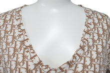 Load image into Gallery viewer, 極美品 Christian Dior クリスチャンディオール トロッターVネック 半袖Ｔシャツ ホワイト コットン サイズ42 5E16155951 中古 4c075944