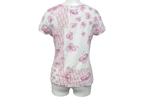極美品 ChristianDior クリスチャンディオール 半袖Tシャツ トロッター 2005 ガリアーノ期 5P16155953 ホワイト ピンク 38 中古 4c075945 