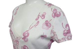 極美品 ChristianDior クリスチャンディオール 半袖Tシャツ トロッター 2005 ガリアーノ期 5P16155953 ホワイト ピンク 38 中古 4c075945 