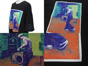 STUSSY ステューシー Tシャツ 00's メキシコ製 CUSTOMADE PRINT TEE フロントフォトプリント オールドブラック 中古 4c075953 