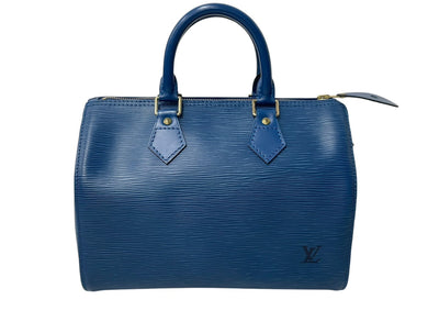 LOUIS VUITTON ルイヴィトン スピーディ30 エピ ハンドバッグ ボストンバッグ M43005 PVC レザー ブルー ゴールド金具 美品 中古 4c075986
