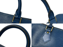 Load image into Gallery viewer, LOUIS VUITTON ルイヴィトン スピーディ30 エピ ハンドバッグ ボストンバッグ M43005 PVC レザー ブルー ゴールド金具 美品 中古 4c075986
