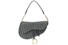 Load image into Gallery viewer, Christian Dior クリスチャンディオール サドルバッグ ワンショルダーバッグ トロッター ネイビー ガリアーノ期 中古 4c076003