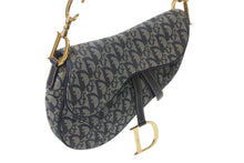 Load image into Gallery viewer, Christian Dior クリスチャンディオール サドルバッグ ワンショルダーバッグ トロッター ネイビー ガリアーノ期 中古 4c076003