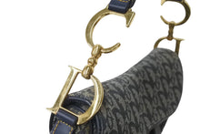 Load image into Gallery viewer, Christian Dior クリスチャンディオール サドルバッグ ワンショルダーバッグ トロッター ネイビー ガリアーノ期 中古 4c076003