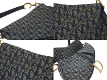 Load image into Gallery viewer, Christian Dior クリスチャンディオール サドルバッグ ワンショルダーバッグ トロッター ネイビー ガリアーノ期 中古 4c076003