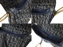 Load image into Gallery viewer, Christian Dior クリスチャンディオール サドルバッグ ワンショルダーバッグ トロッター ネイビー ガリアーノ期 中古 4c076003
