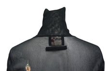 Load image into Gallery viewer, 極美品 Jean Paul Gaultier ジャンポール ゴルチェ シアーカットソー ネオン街プリント パワーネット ハイネック ブラック マルチカラー サイズ40 美品 中古 4c076027