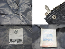 Load image into Gallery viewer, pellepelle ペレペレ レザージャケット サイズXL 刺繍デザイン グレー ヴィンテージ チャコール 美品 中古 4c076046