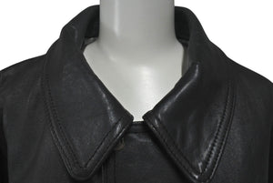 pellepelle ペレペレ レザージャケット サイズXL 刺繍デザイン グレー ヴィンテージ チャコール 美品 中古 4c076046