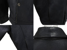 Load image into Gallery viewer, pellepelle ペレペレ レザージャケット サイズXL 刺繍デザイン グレー ヴィンテージ チャコール 美品 中古 4c076046