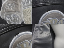 Load image into Gallery viewer, pellepelle ペレペレ レザージャケット サイズXL 刺繍デザイン グレー ヴィンテージ チャコール 美品 中古 4c076046