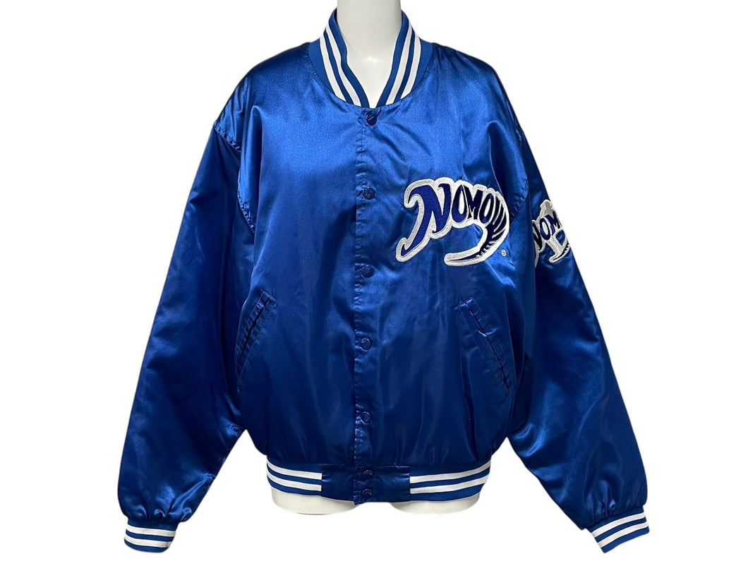 極美品 90s TOYOTA 野茂英雄 コラボ スタジャン Lサイズ相当 NOMO刺繍 MLB ドジャースカラー ブルー 中古 4c076052