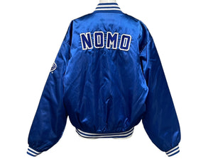 極美品 90s TOYOTA 野茂英雄 コラボ スタジャン Lサイズ相当 NOMO刺繍 MLB ドジャースカラー ブルー 中古 4c076052