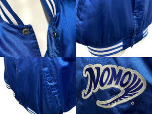 極美品 90s TOYOTA 野茂英雄 コラボ スタジャン Lサイズ相当 NOMO刺繍 MLB ドジャースカラー ブルー 中古 4c076052